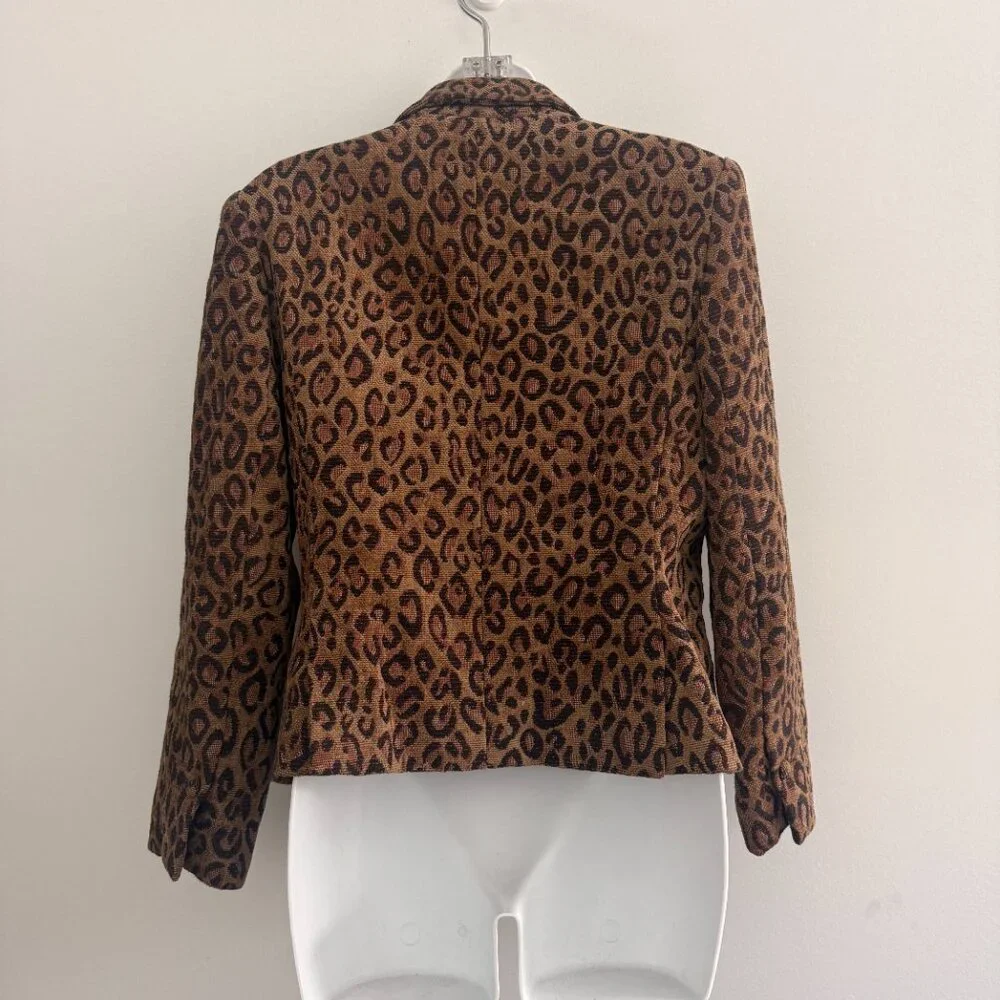 Vintage Pantology Leopard Print Blazer | 10P - Picture 5 of 12